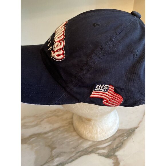 Callaway Navy Blue Adjustable Golf Cap With Embroidered Logo & American Flag Det - Picture 5 of 9